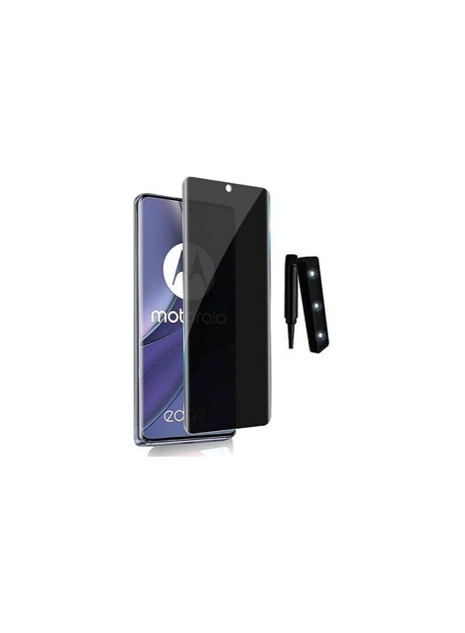 Tempered Glass | Curved UV Privacy Screen Protector Guard for Motorola Moto Edge 50 Ultra | Full Screen Coverage/Anti Spy/HD/Easy Application | Fingerprint Working/9H Hardness  - Image 1