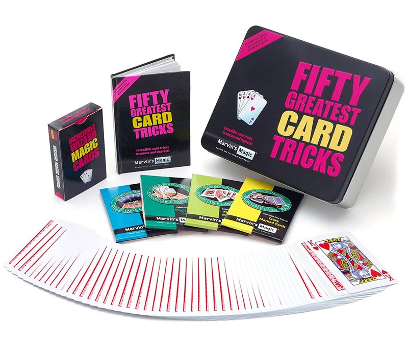 Marvin's Magic Marvins Magic  Fifty Greatest Card Tricks Set  Children  Adults Magic Card Deck  Includes Card Illusions Close up and Mind Reading Tricks  Comes in Gift Set Tin  Suitable for 8  Cool Stuff - Image 2