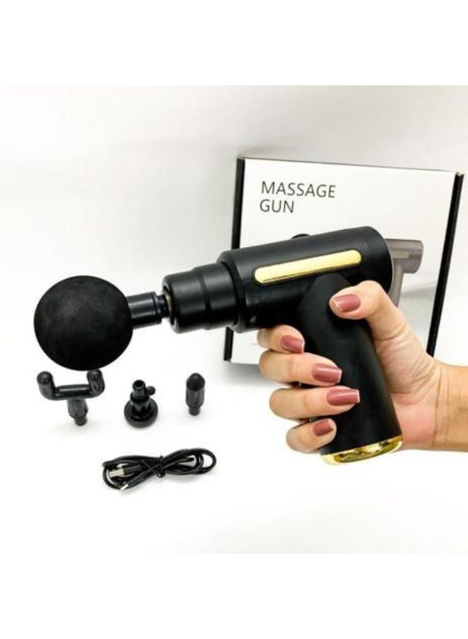 Mini Massage Gun Deep Tissue Percussion Massager 6 Speed Portable Electric Handheld Body Massager for Muscle Pain Relief Back Neck Shoulder Rechargeable Quiet Design - Image 1