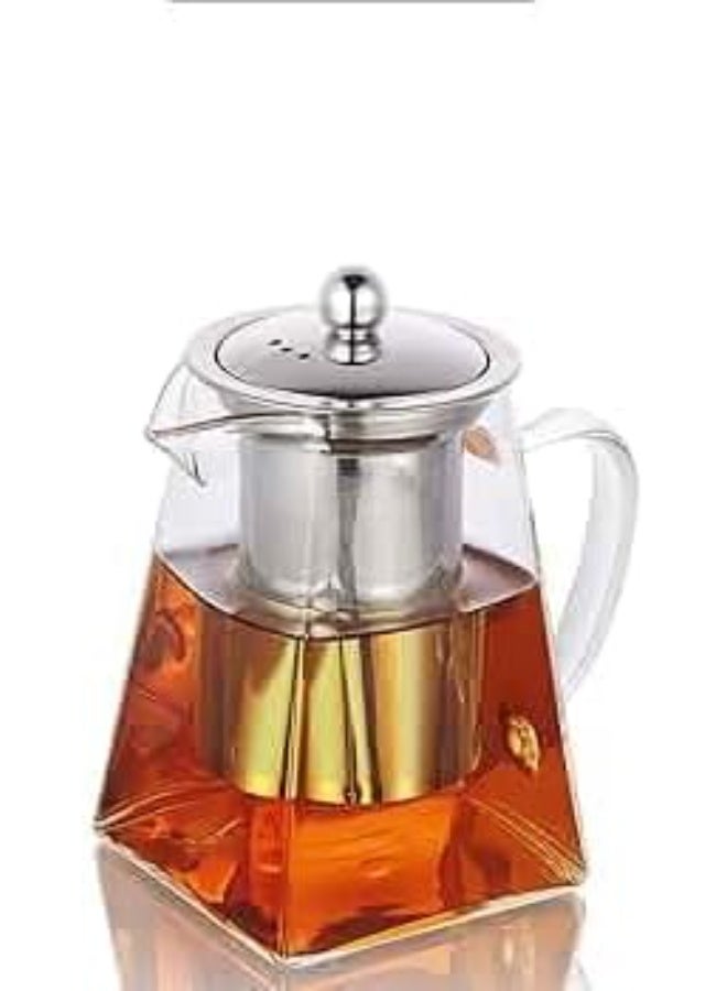 Warmyee وارمييي هوفو سمالل كليار هيجه بوروسيليكاتي جلاسس تيا بوت ويته ريموفابلي 304 ستاينليسس ستييل ينفوسير, هيات ريسيستانت لووسي لياف تيابوت,ستوفيتوب سافي, 550 مل/19.3 وونكي. - Image 1