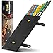 Skoo Skoo Barbecue Skewers Set - 7 Silicone Handled Stainless Steel BBQ Skewers + Silicone Storage Bag - 14" Flat Metal  - Image 2