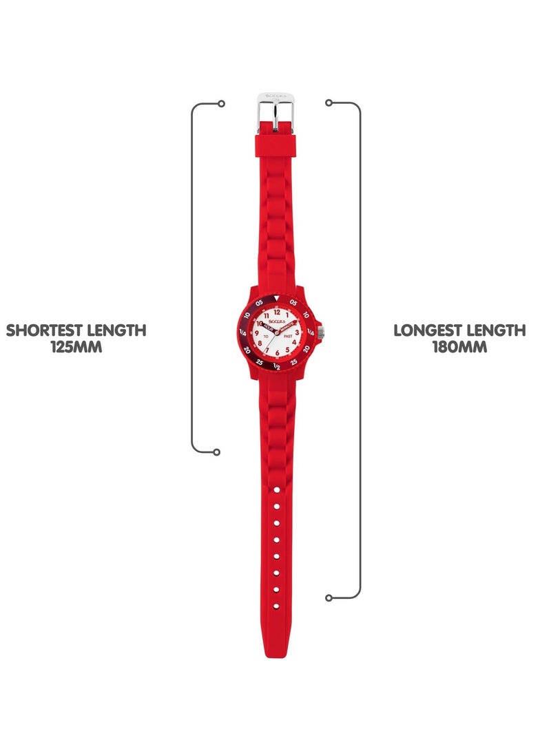 Tikkers Red Silicone strap Timer Teacher Watch - Image 4