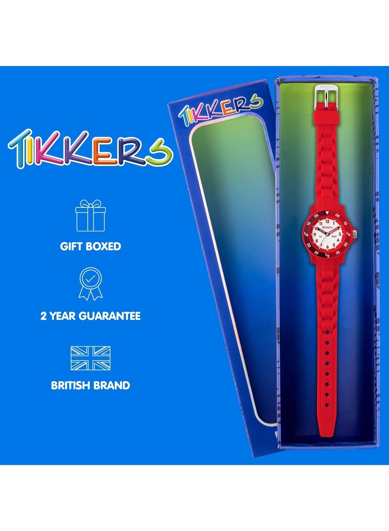 Tikkers Red Silicone strap Timer Teacher Watch - Image 5