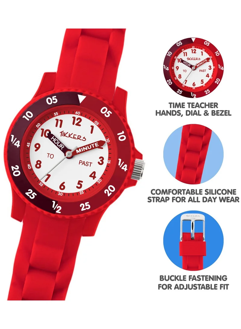 Tikkers  Tikkers Red Silicone strap Timer Teacher Watch for Men | Best Price UAE