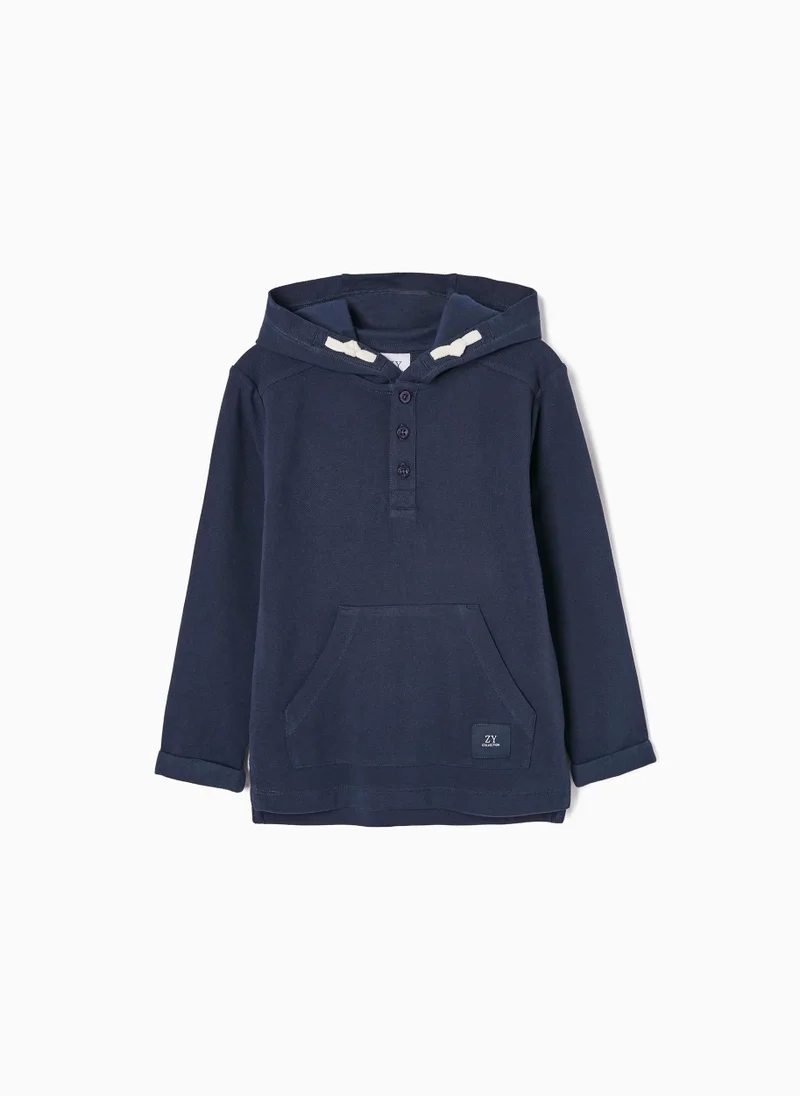 Zippy Zippy Cotton Polo Sweatshirt For Boys