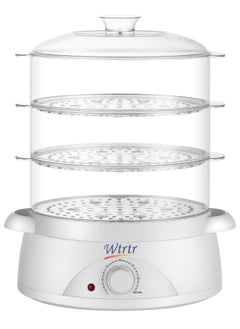 3 Tier Electric Food Steamer for Cooking, Vegetable Steamer for Fast Simultaneous Cooking, Veggie Steamer, Food Steam Cooker, 60 Minute Timer, BPA Free Baskets, 600W, 10L