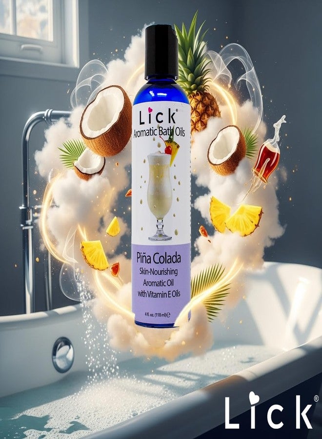Lick Pina Colada Aromatic Bath Oil - Tropical Aroma - Soothing Bath Soak Oils, 4 oz - Image 2