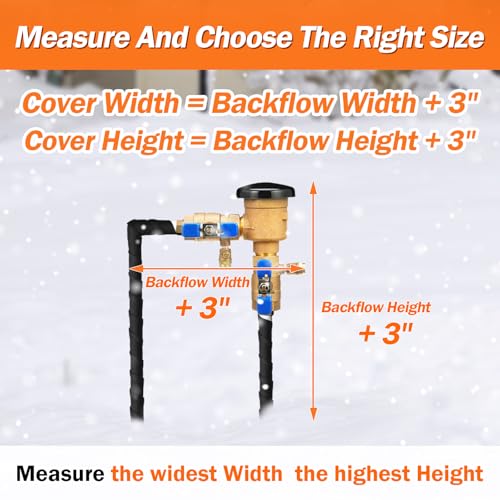 TOHONFOO Backflow Preventer Pipe Insulation Cover (5°F) - Irrigation Sprinkler Valve Insulated Pouch - Water Well Pump Cover - Sturdy 5 Layers for Winter Freeze Protection, 24" W x 26" H, Beige - Image 2
