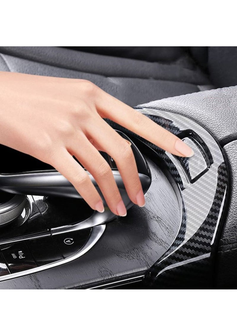 Y&D Car Interior Center Console Armrest Storage Box Release Button Switch Protective Cover Trim for Mercedes Benz C Class W205 GLC X253 Accessories 2015-2020(Carbon Fiber Color)  - Image 2