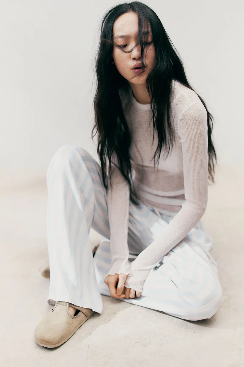 H&M Straight drawstring trousers