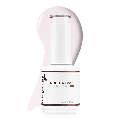 Nicedeco Nail Polish NR04 15ML 004 Sheer Pink Rubber Gel U V Color Base Gel Nail Polish