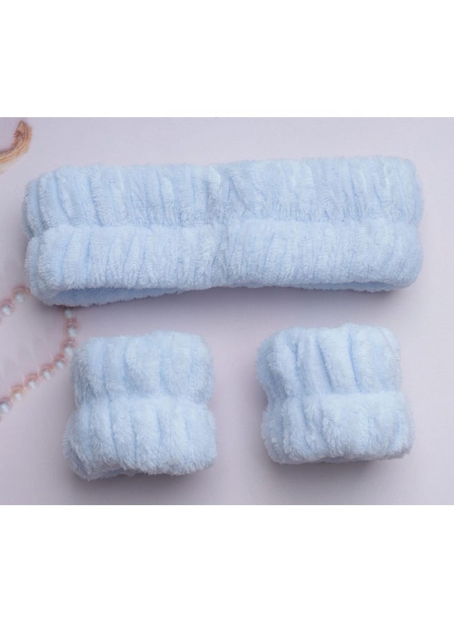 3 Pcs Headband Wrist Bands For Women Washing Face Soft Reusable Spa Microfiber Towel Headband Face Scrunchies Makeup Prevent Liquids From Spilling Down Your Arms (Light Blue) - pzsku/Z55DA4DAAB3CC4F7701BDZ/45/_/1718645589/a96a786b-d9e3-40ba-a043-b72edcb335c1