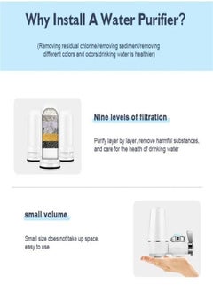 Generic Tap Water Purifier Kitchen Water Purifier Faucet With 4 PCS Replaceable Filters Washable Rust Bacteria Removal Ceramic Percolator Water Filter  - Image 4
