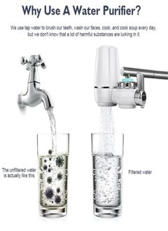 Generic Tap Water Purifier Kitchen Water Purifier Faucet With 4 PCS Replaceable Filters Washable Rust Bacteria Removal Ceramic Percolator Water Filter  - Image 3