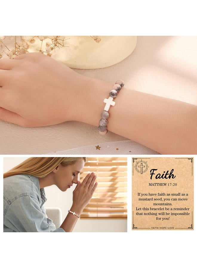 Paderast Christian Mothers-Day Gifts for Women, First Communion Confirmation Graduation Gifts Religious Cross Bracelet for Mom/Daughter/Friend/Sister/Grandma/Granddaughter/Godmother/Her, Inspirational Birthday - Image 2