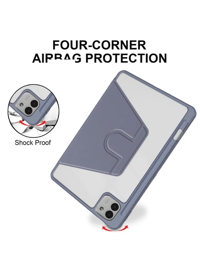 general Case for Honor MagicPad 3 13.3-inch (2025) Tablet Leather Case with Auto Wake/Sleep, 360° Rotating Stand Acrylic Clear Back Cover Built-in Pencil Holder - Image 4