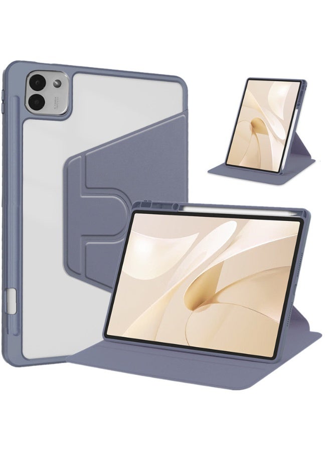 general Case for Honor MagicPad 3 13.3-inch (2025) Tablet Leather Case with Auto Wake/Sleep, 360° Rotating Stand Acrylic Clear Back Cover Built-in Pencil Holder - Image 1