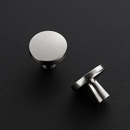 Ravinte 10 Pack Drawer Pulls 1-1/4 Inch Kitchen Cabinet Knobs Brushed Nickel Round Dresser Drawer Knobs Solid Dresser Knobs Drawer Knobs Simple Cabinet Hardware for Cupboard Drawer Pulls - Image 2