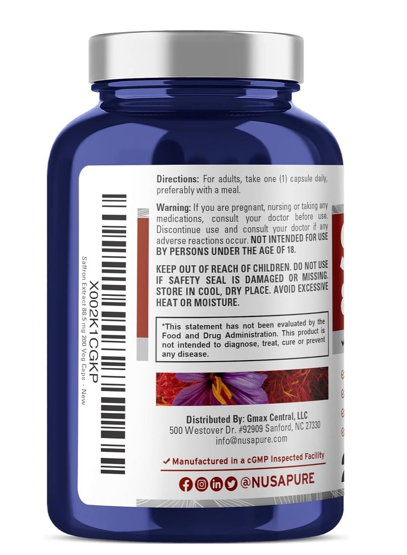 نوسابيور مستخلص الزعفران 88.5 مجم 200 كبسولة نباتية - Image 3