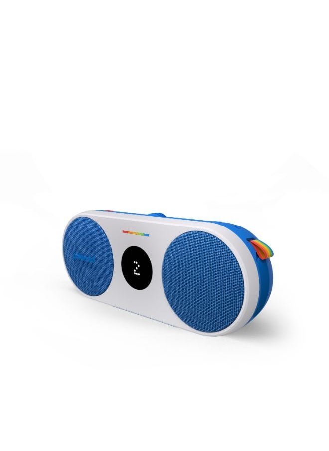 Polaroid POLAROID P2 Music Player Bluetooth Wireless Portable Speaker - Blue & White  - Image 2