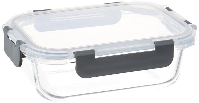 FineDine Food Storage Container - 600ml|Air-Tight Fridge Organizer Case|Glass Box with BPA-Free Locking Lids|Microwave & Freezer Safe|Leak Proof Food Storage Meal Prep Containers-Rectangle - Image 2
