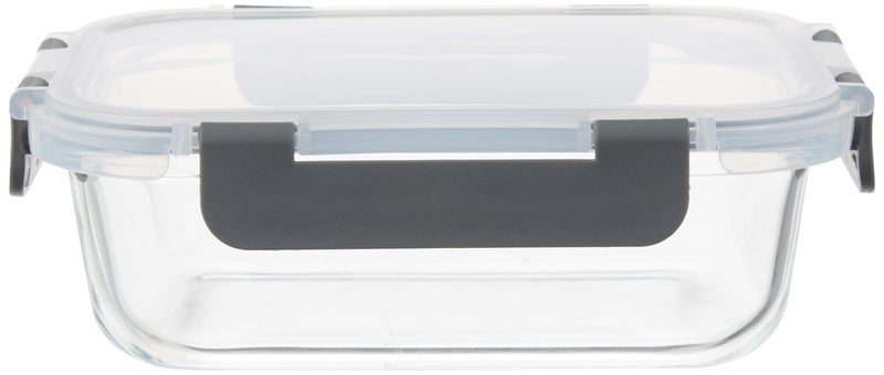 FineDine Food Storage Container - 600ml|Air-Tight Fridge Organizer Case|Glass Box with BPA-Free Locking Lids|Microwave & Freezer Safe|Leak Proof Food Storage Meal Prep Containers-Rectangle - Image 4