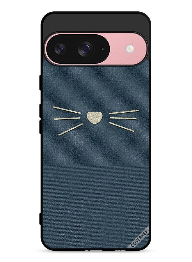 Covernex Google Pixel 9 Protective Case Cover Cat Art Leather Pattern - Image 1