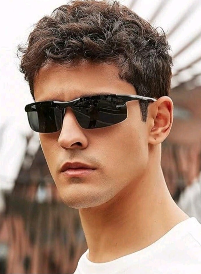 ديلز بيك نظارة شمسية رجالية أنيقة وعصرية واقية من الأشعة فوق البنفسجية - Image 4