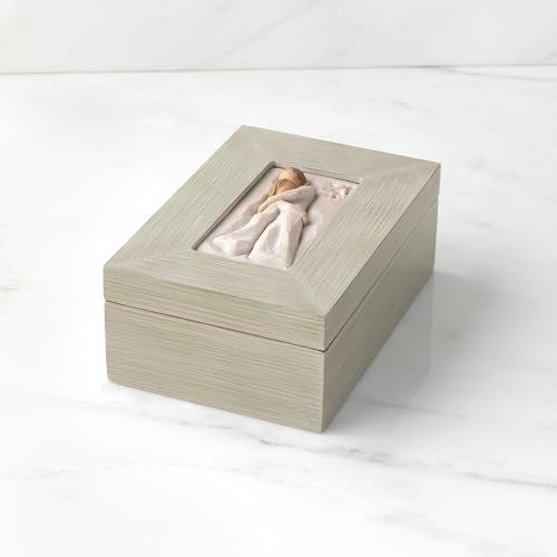 Willow Tree Mother and Daughter, Protect and cherish, give wings to fly, A Message of Family Love and Support, Wood Box to hold Jewelry and Keepsakes, Sculpted Hand-Painted Memory Box - Image 2