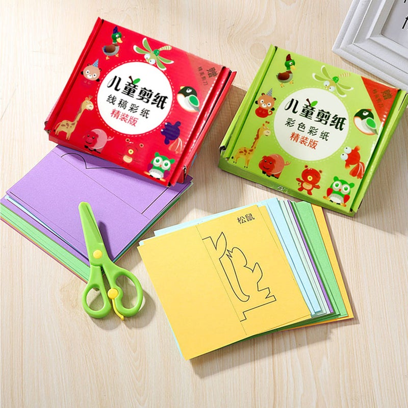 Children Safety-Scissors Set Preschooler Training-Scissors Kindergarten Kids Paper-Cut DIY Art Craft Supplies Kit - Image 5