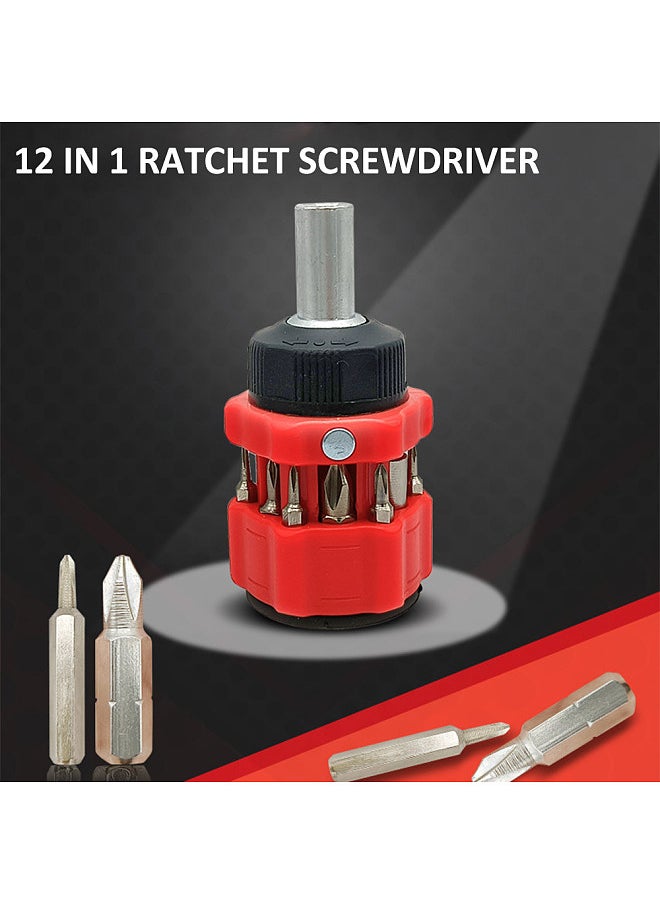 Generic - Ratchet Screwdriver 12-in-1 Ratcheting Screwdriver Tool Set Multi Screwdriver Tool All in One Screwdriver Phone Repair Kit - Image 1