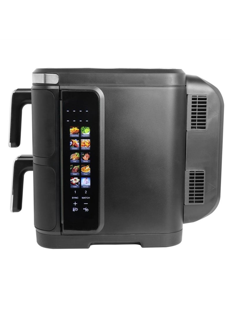 دينكس تصميم جديد لفرن الهواء المقلي مع طابق مزدوج ومنطقتين للطهي، بسلتين قلي مستقلتين | تحكم رقمي باللمس | طهي صحي بدون زيت، سهل التنظيف، تصميم عصري ... - Image 4