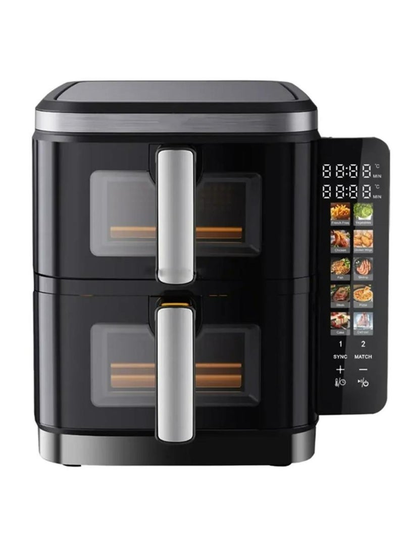 دينكس تصميم جديد لفرن الهواء المقلي مع طابق مزدوج ومنطقتين للطهي، بسلتين قلي مستقلتين | تحكم رقمي باللمس | طهي صحي بدون زيت، سهل التنظيف، تصميم عصري ... - Image 1