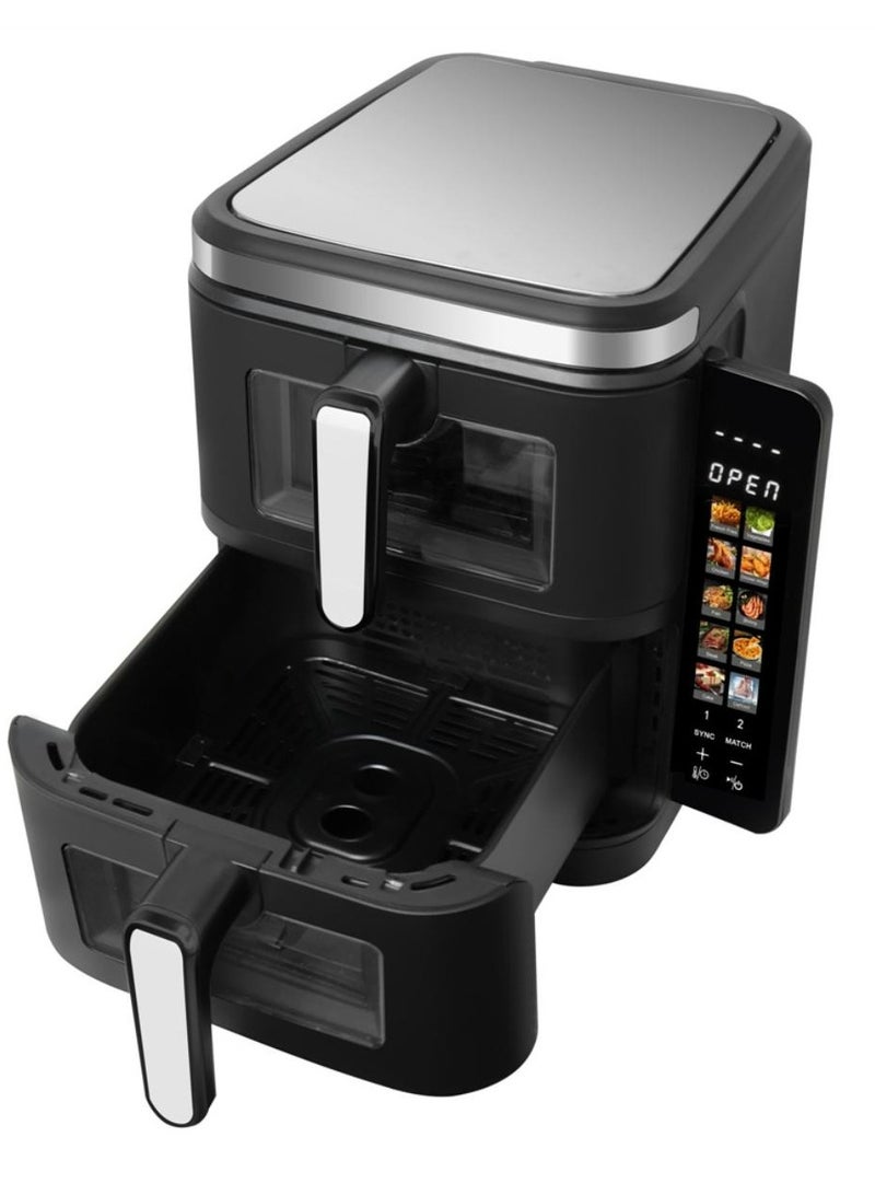 دينكس تصميم جديد لفرن الهواء المقلي مع طابق مزدوج ومنطقتين للطهي، بسلتين قلي مستقلتين | تحكم رقمي باللمس | طهي صحي بدون زيت، سهل التنظيف، تصميم عصري ... - Image 3
