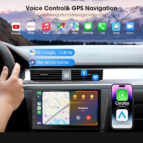 Haudio Wireless CarPlay Screen for Car & Android Auto Head Unit - Touchscreen 7 Inch Double Din Car Stereo with Backup Camera for All Cars (2+32GB) - Image 4
