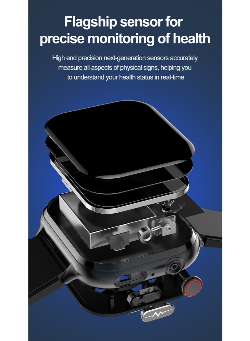 رولستيمي الرجال والنساء الذكية للماء الساعات ، بلوتوث المكالمات ، 1.91 " بوصة عالية الوضوح شاشة تعمل باللمس ، متعددة الأبعاد رصد الصحة ، وضع الرياضة متعددة ، طويلة الأمد عمر البطارية تك 17 الفضة - Image 4