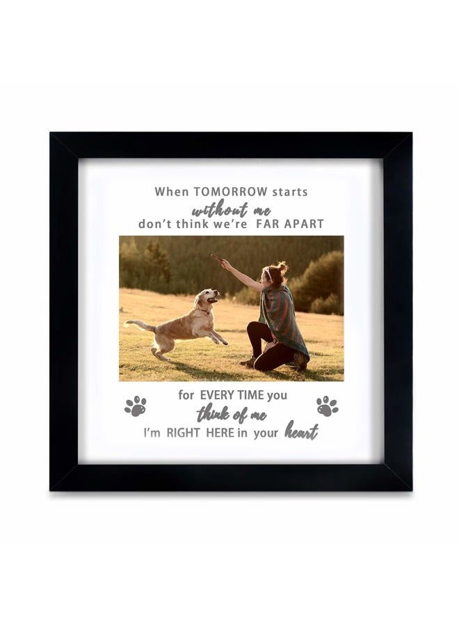 KCRasan Dog Memorial Picture Frame - Pet Memorial Picture Frame for Pet Loss of Gift - Dog Remembrance Frame Dog or Cat with Sympathy Pet Tribute Keepsake(9x9 memorial frame) - Image 1