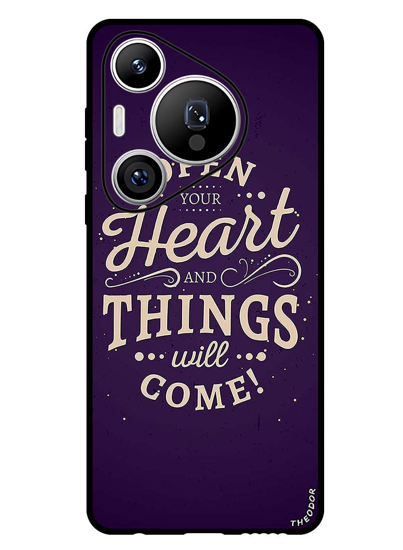 Theodor Protective Case Anti Scratch Shock Proof Bumper Cover For Huawei Pura 70 Pro Plus Open Your Heart - Image 1