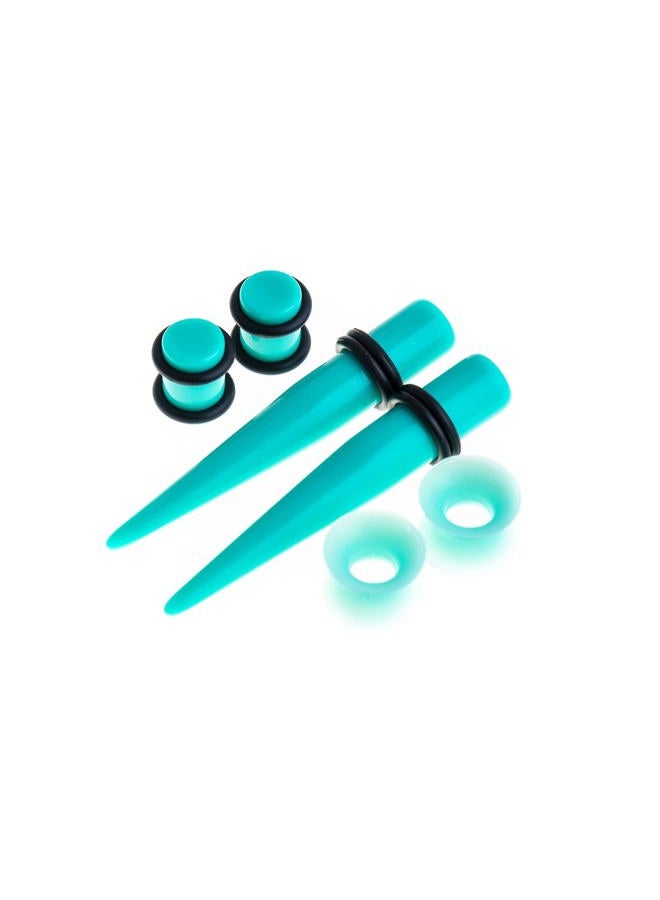 Memsion Ear Stretching Kit 50 Pieces 14Gauges-00Gauges Earrings Piercing Kit, 14G-00G(1.6mm-12mm), Acrylic, No Gemstone - Image 2
