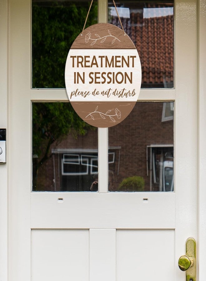 HSNBT Treatment in Session Door Sign, in Session Door Hanging Sign for Therapists Counselor Therapy Office Spa Room Reiki Studio Decor Do Not Disturb Door Sign Rustic Wall Decorations Massage in Session - Image 3