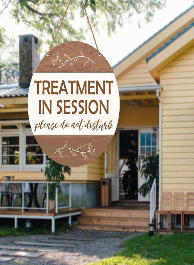 HSNBT Treatment in Session Door Sign, in Session Door Hanging Sign for Therapists Counselor Therapy Office Spa Room Reiki Studio Decor Do Not Disturb Door Sign Rustic Wall Decorations Massage in Session - Image 5
