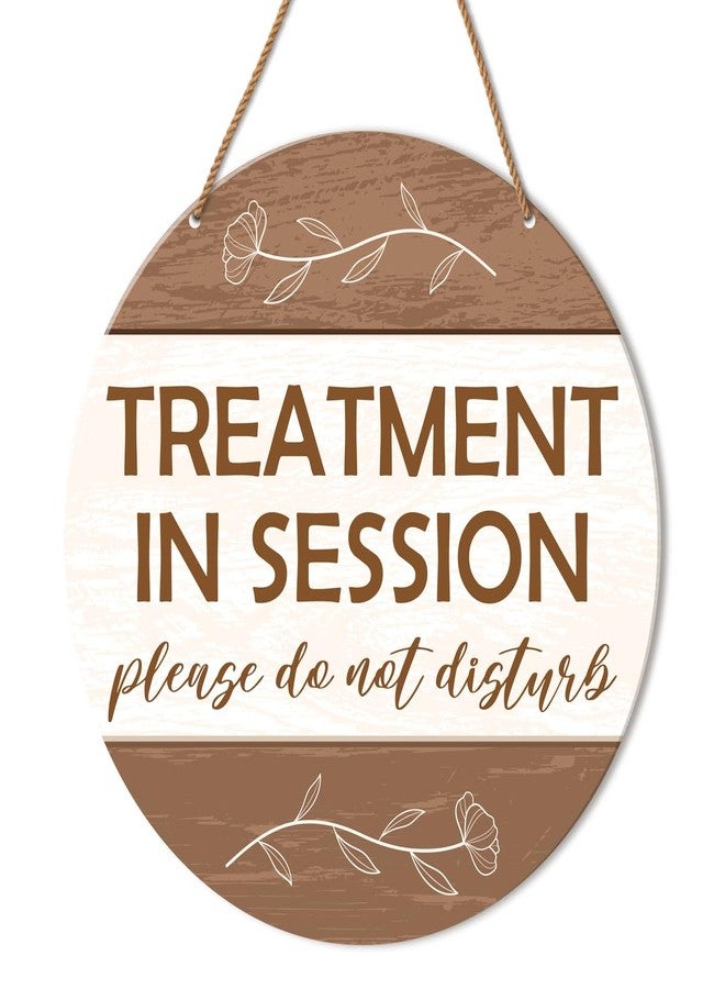 HSNBT Treatment in Session Door Sign, in Session Door Hanging Sign for Therapists Counselor Therapy Office Spa Room Reiki Studio Decor Do Not Disturb Door Sign Rustic Wall Decorations Massage in Session - Image 1