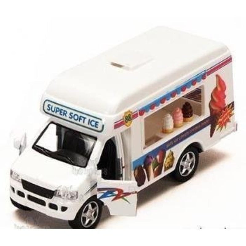 KiNSFUN Ice Cream Truck Die Cast Metal Toy wPullback Action - Image 2