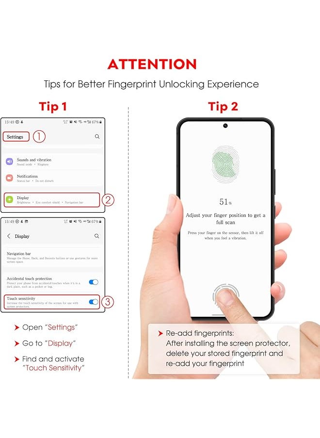 Jetech Screen Protector For Samsung Galaxy S21 Fe 5G With Camera Lens Protector Easy Installation Tool Tempered Glass Film Fingerprint Id Compatible 2 Pack Each  - Image 2