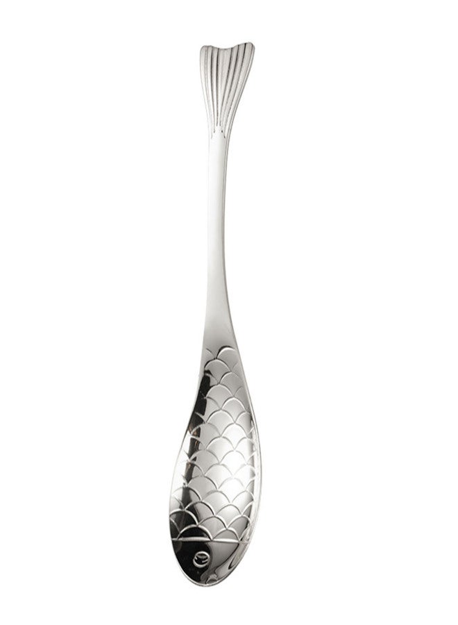 Fish Shaped Spoon 304 Stainless Steel for Rice Soup Coffee Adults Home Cookware L - Image 1