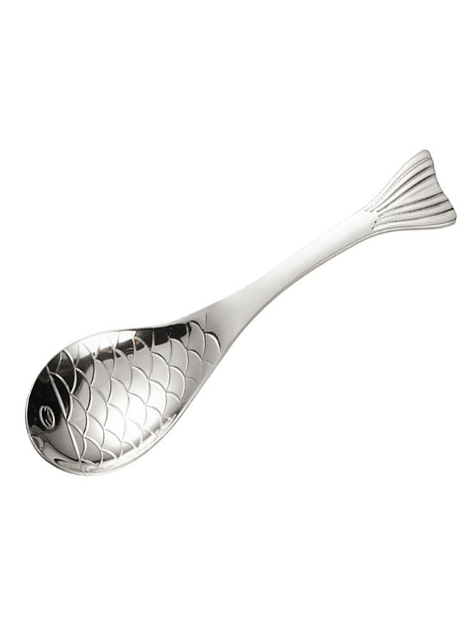 Fish Shaped Spoon 304 Stainless Steel for Rice Soup Coffee Adults Home Cookware L - Image 2