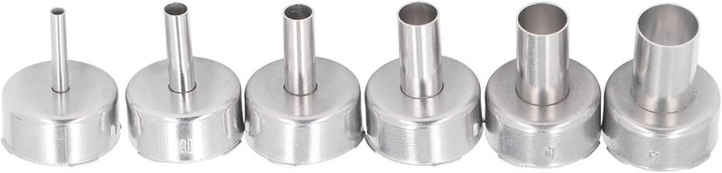 Premium Stainless Steel Heat Gun Nozzles, Straight Design for Seamless Airflows, Universal Fit for Multiple Air Pump Stations, 6 Nozzles of Varying Specs, Easy Installation, - Image 2