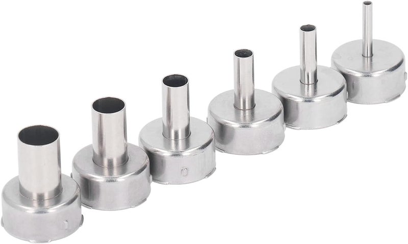 Premium Stainless Steel Heat Gun Nozzles, Straight Design for Seamless Airflows, Universal Fit for Multiple Air Pump Stations, 6 Nozzles of Varying Specs, Easy Installation, - Image 5