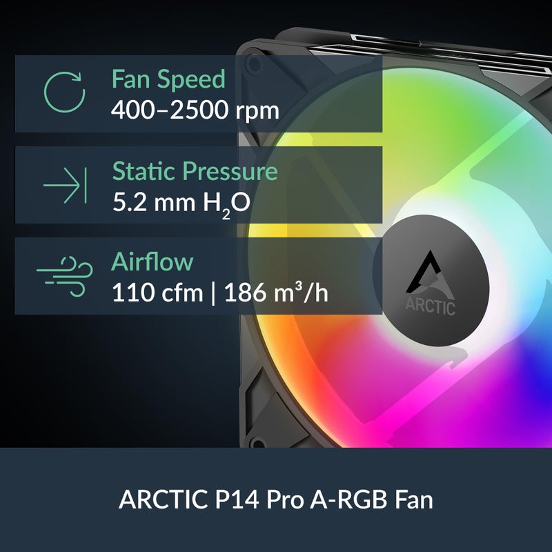ARCTIC Liquid Freezer III Pro 280 A-RGB - AIO CPU Cooler, 2 x 140 mm Water Cooling, 38 mm Radiator, PWM Pump, VRM Fan, AMD AM5/AM4, Intel LGA1851/1770 Contact Frame - Black - Image 3
