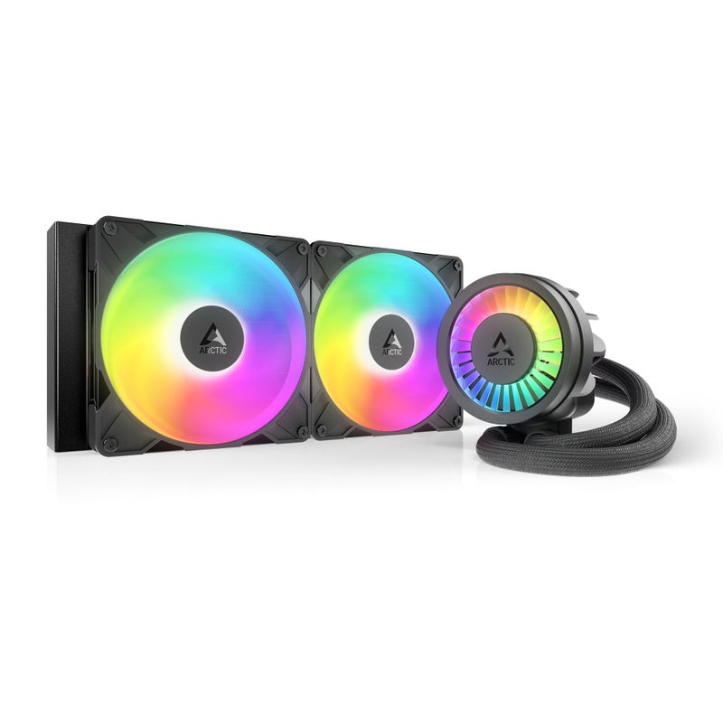 ARCTIC Liquid Freezer III Pro 280 A-RGB - AIO CPU Cooler, 2 x 140 mm Water Cooling, 38 mm Radiator, PWM Pump, VRM Fan, AMD AM5/AM4, Intel LGA1851/1770 Contact Frame - Black - Image 1